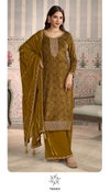 Mrinal By Vinay Kuleesh Printed Velvet Embroidery Work Dress Material Suppliers In India